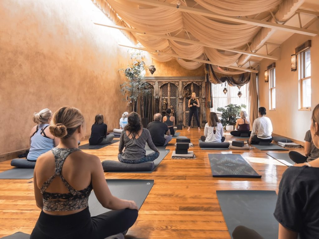 yoga class at True Nature healing arts in Carbondale Colorado, Spring 2022.